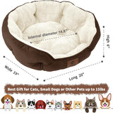 "Tiny Thrones for Spoiled Fur Babies, Purrfect Napping Spot for Mini Woofers, Washable & Waterproof Pet Bed for Pocket-Sized Pawdorable Pets, Brown, 20 Inches"